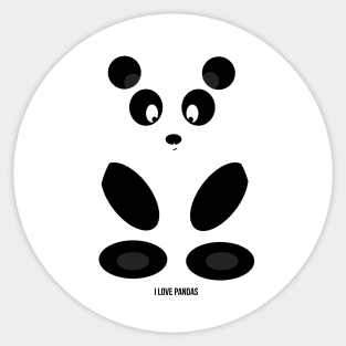 I love Pandas Sticker